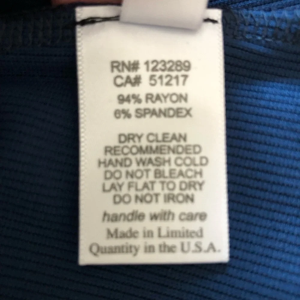 Michael Lauren Mini Ribbed Tank Top Blue Size Small